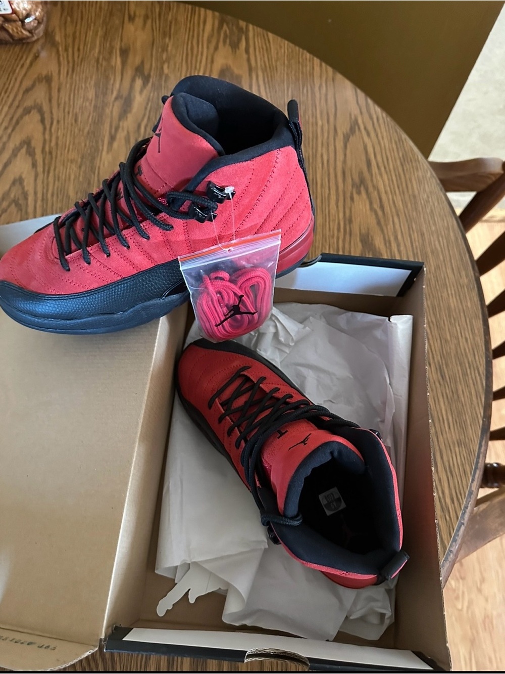 Jordan Kids Red and Black High-Top Sneakers